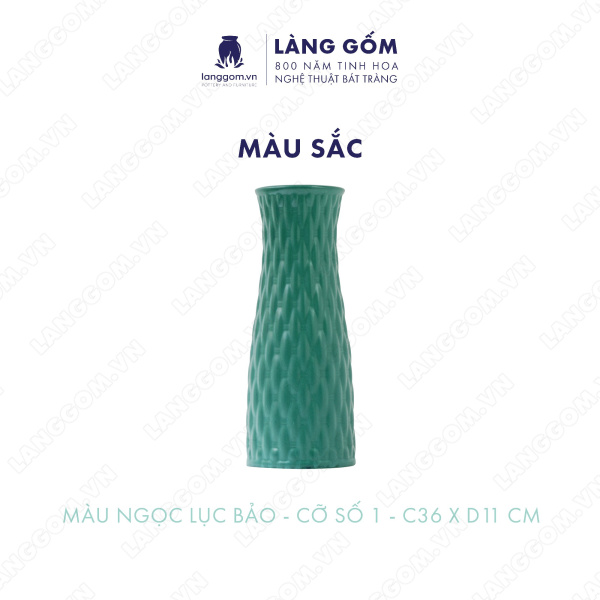 Lọ hoa Men mát giỏ đan