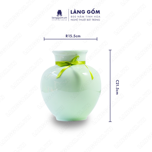 Lọ hoa Men ngọc vò tròn