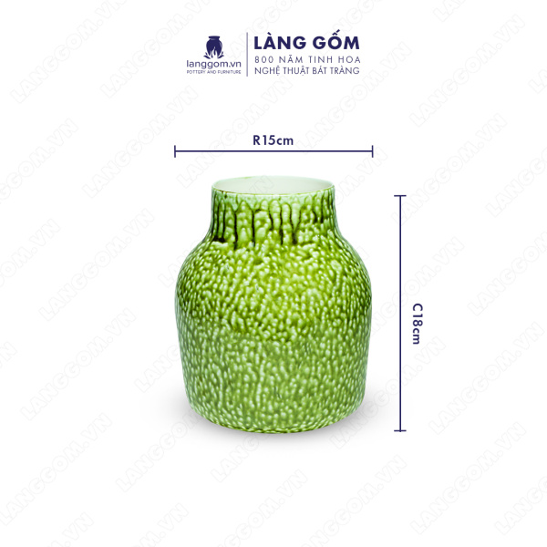 Lọ hoa Men chảy dáng ống cổ cao