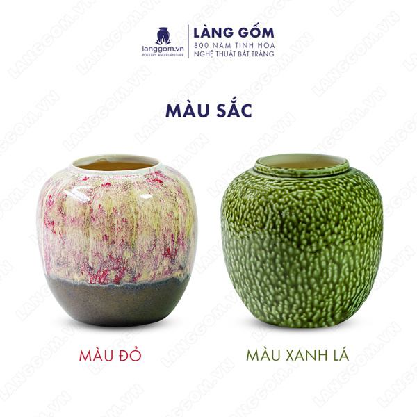 Lọ hoa Men chảy dạng chum