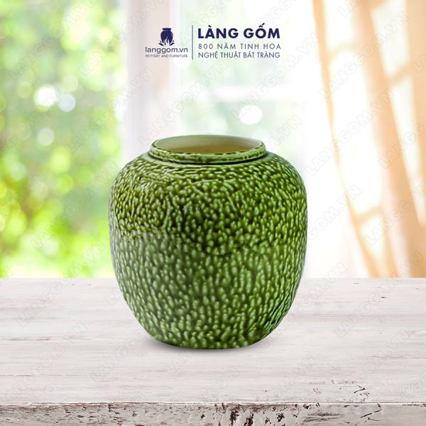 Lọ hoa Men chảy dạng chum