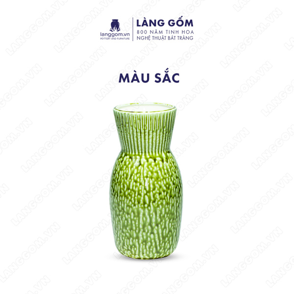 Lọ hoa Men chảy dáng vò ốm