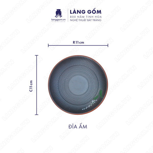 Bộ ấm chén Men mộc hoa oải hương