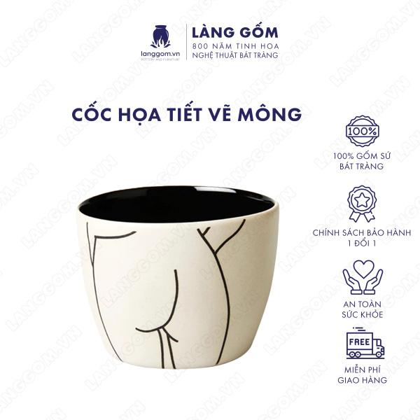 Cốc họa tiết vẽ mông