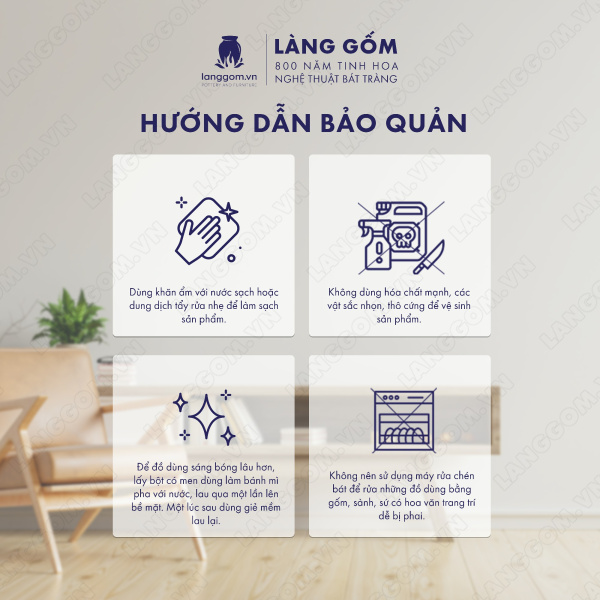 Lọ hoa Men mát khăn vặn