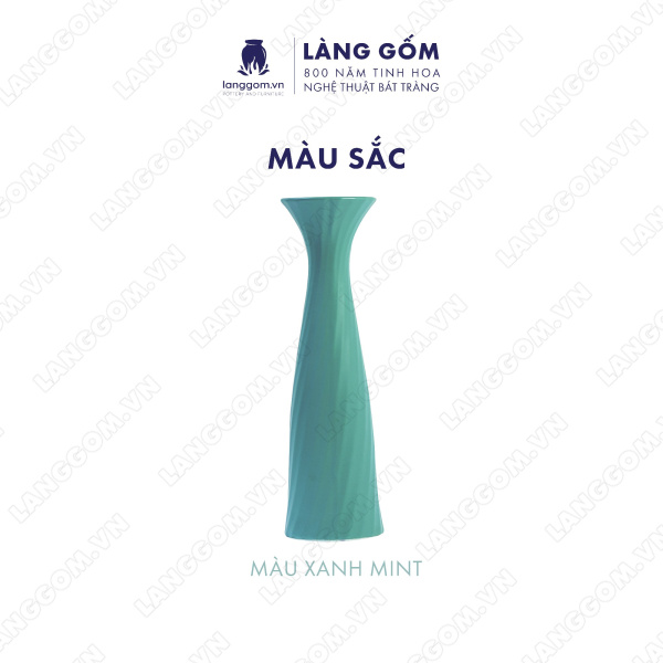 Lọ hoa Men mát khăn vặn