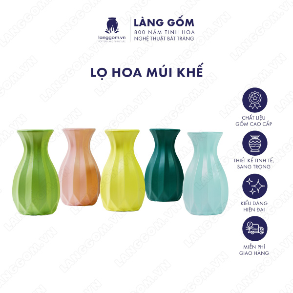 Lọ hoa Men mát múi khế