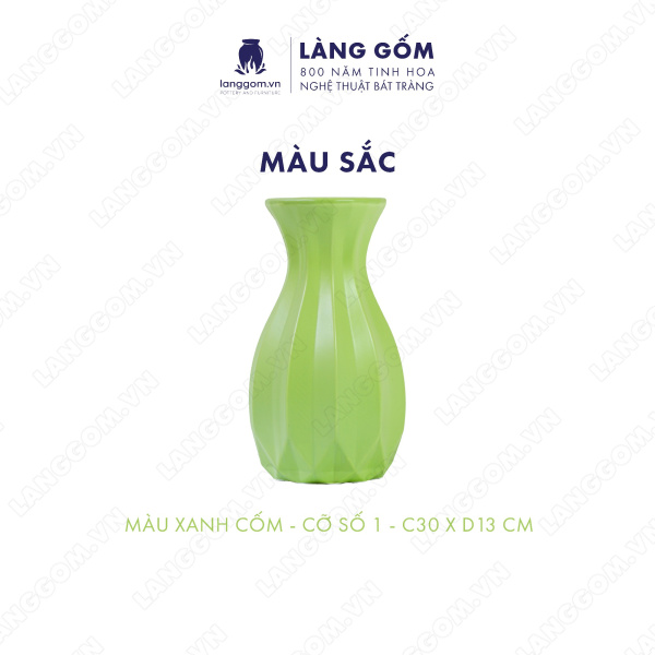 Lọ hoa Men mát múi khế