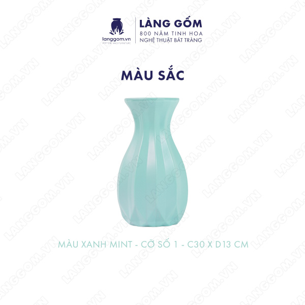 Lọ hoa Men mát múi khế